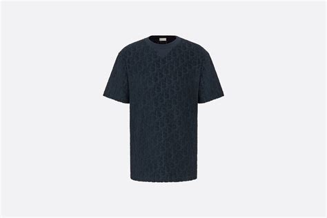 dior oblique cotton terry jacquard t shirt|Dior Oblique Terry Cotton Jacquard Relaxed Fit T.